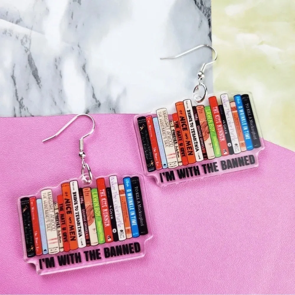 Banned Books Earrings: 